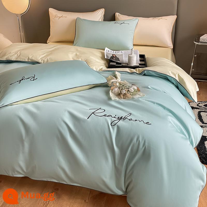 60 mền nhung dài một phần của cotton nguyên chất 150x200x230 chăn đôi đơn đôi kép đơn - 60 chiếc dài chủ yếu cotton-sáng sang trọng-xanh da trời-be