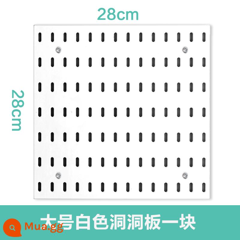 Không Đục Lỗ Hộ Gia Đình Lỗ Bảng Treo Tường Ký Túc Xá Nhà Bếp Treo Tường Nhà Tắm Vách Ngăn Treo Tường Kệ Đựng Đồ Phân Vùng - Mảnh lớn màu trắng