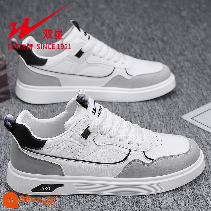 Đôi Sao Nam Giày Cao Mùa Đông 2022 Xu Hướng Mới Thể Thao Thường Ngày Giày Sneaker Nam Giày Da Nam - 71749 trắng xám