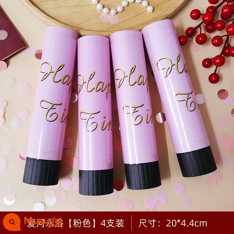 Pháo hoa đám cưới ống chào nhỏ màu macaron đám cưới ống phun pháo hoa pháo hoa đám cưới bánh sinh nhật pháo hoa nhỏ - Tắm sông tình yêu vĩnh cửu [Hồng]