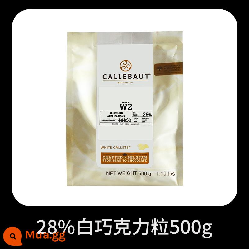 Sô cô la Callebaut hạt đen trắng 2,5kg bơ ca cao nguyên chất Van Houten làm bánh nguyên liệu đặc biệt của Bỉ - Callebaut sô cô la trắng 28% chip 500g