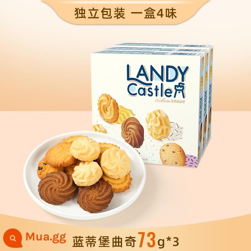 Daliyuan Delicious Landy Fort Cookies Kem Bao bì nhỏ độc lập Đồ ăn nhẹ Đồ ăn nhẹ Đồ ăn nhẹ Đồ ăn nhẹ - Bánh quy Landiburg 73g*3 hộp [kem+cà phê+nho+kem]