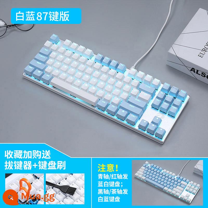 Daryou EK815 Hawaiian Green chủ đề Máy máy máy móc Bàn phím đen TEA ĐEN XAN Đen Trà Shax Game 87/108 Key - Blue Sea và Blue Sky 87 Keys-Cable Edition