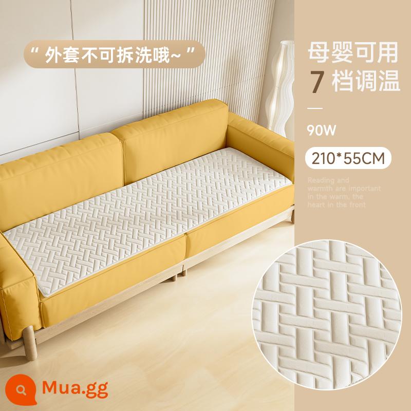 Chăn điện đặc biệt mùa đông Sanchun cho ghế sofa, đệm sưởi điện văn phòng nhỏ, sưởi ấm chân, tạo tác sưởi ấm - [210*55cm] Vải dệt màu be (không thể tháo rời)