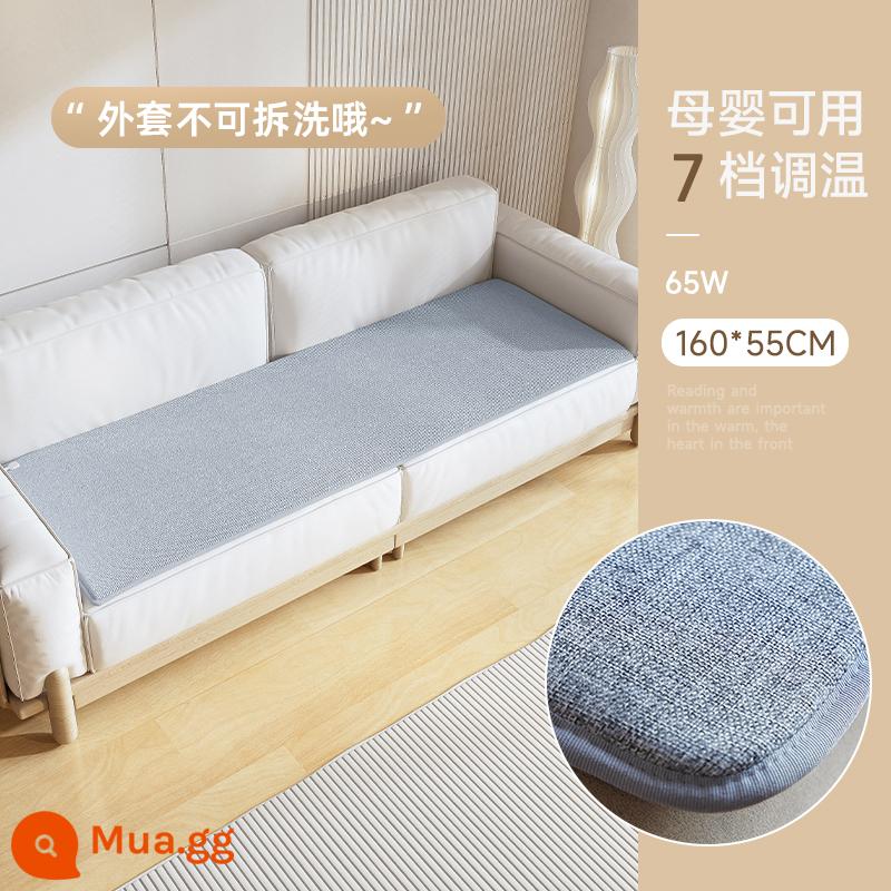 Chăn điện đặc biệt mùa đông Sanchun cho ghế sofa, đệm sưởi điện văn phòng nhỏ, sưởi ấm chân, tạo tác sưởi ấm - [160*55cm] Bề mặt rỗ màu xám (không thể tháo rời)