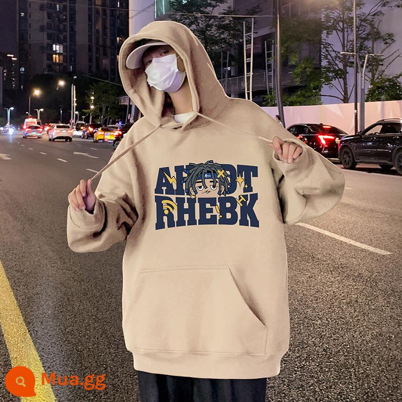 Xu hướng quốc gia áo nỉ có mũ rộng rãi cho nam mùa thu đông 2023 cặp đôi mới Áo hoodie chui đầu thương hiệu thời trang dành cho bé trai của Mỹ - quả mơ