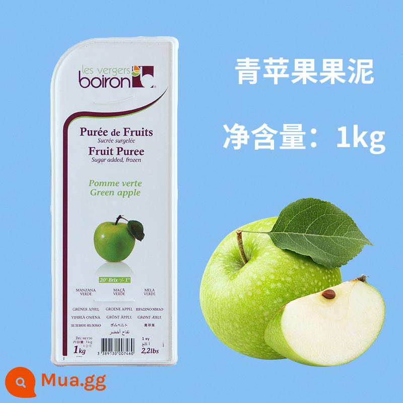 Baorong Trái Cây Đông Lạnh Puree 1kg Quả Mâm Xôi Xoài Dâu Trắng Đào Puree Việt Quất Vải Dứa Dừa Nghiền Mứt - táo Xanh