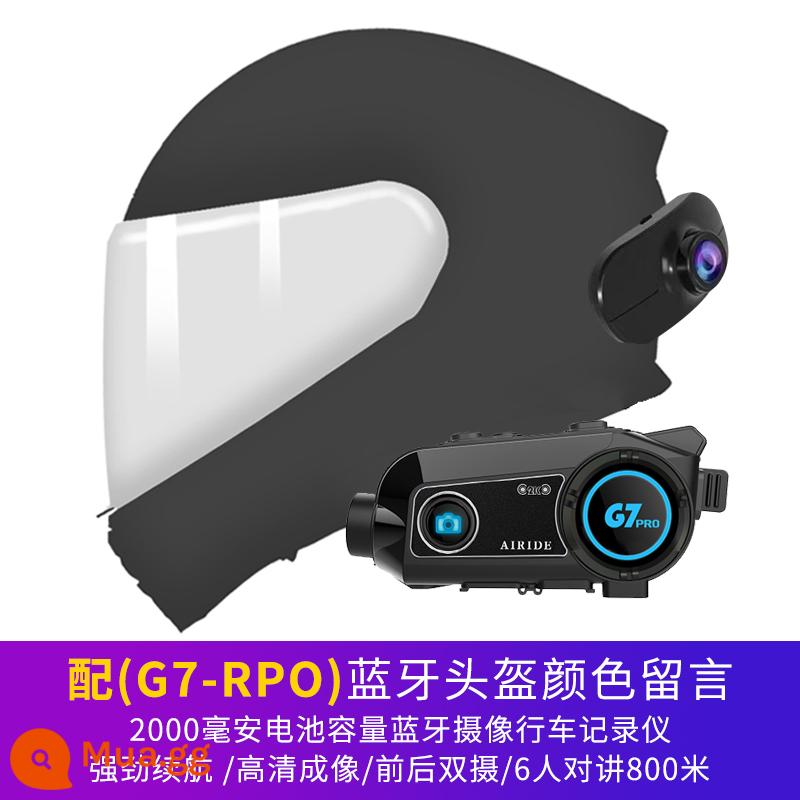 GSB Moto rcycle Mũ bảo hiểm Full Mũ bảo hiểm nam nữ Full-Bọc xe máy chống nắng Mũ bảo hiểm đi xe màu xám mũ bảo hiểm giải phóng mặt bằng - Tai nghe chụp ảnh Bluetooth Plus G7PRO - không phải GT