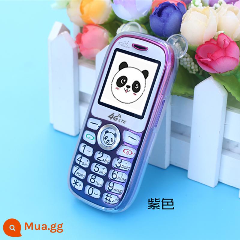 [Netcom 4G đầy đủ] Phim hoạt hình mini dễ thương dành cho trẻ em thẻ học sinh điện thoại di động nhỏ định vị chuyên dụng nam nữ dự phòng không thông minh học sinh trung học cơ sở học sinh trung học phổ thông máy già chỉ có thể thực hiện cuộc gọi và viễn thông - Màu tím