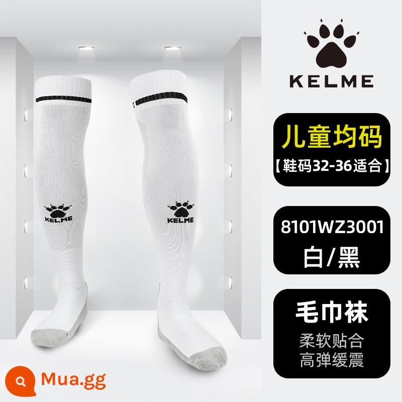 Khóa đồ bóng đá trẻ em Kelme Karmi Khóa vớ dài, trẻ em và phụ nữ Khăn chuyển động trượt không đáy - Trẻ em/Một cỡ/Trắng và Đen