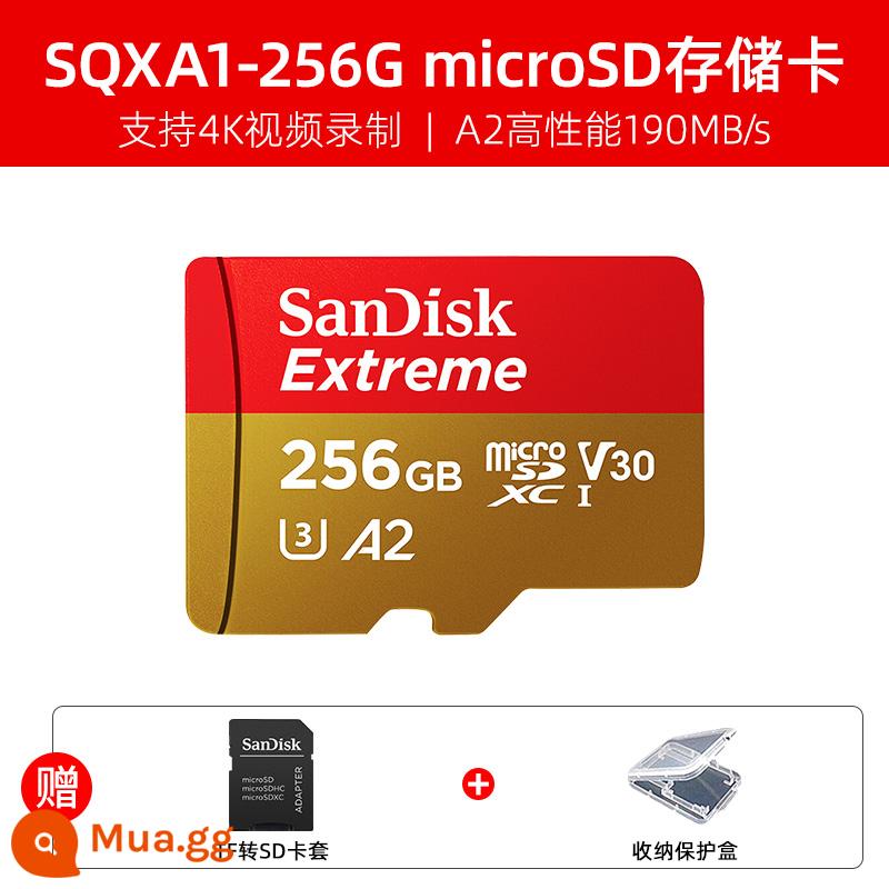 Thẻ nhớ SanDisk128g thẻ tf thẻ micro sd tốc độ cao thẻ nhớ mở rộng thẻ nhớ DJI UAV 256g - Tốc độ cực cao 256G A2 190MB/s (SQXA1-256G)