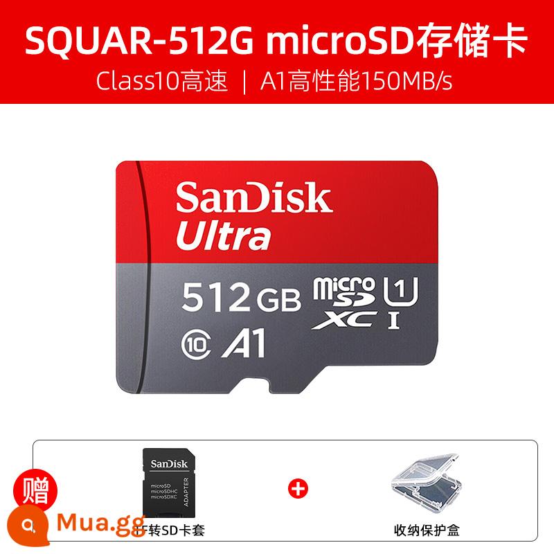 Thẻ nhớ SanDisk256g tốc độ cao thẻ tf 512g thẻ nhớ micro sd chuyển đổi máy chơi game thẻ 128g - 512G