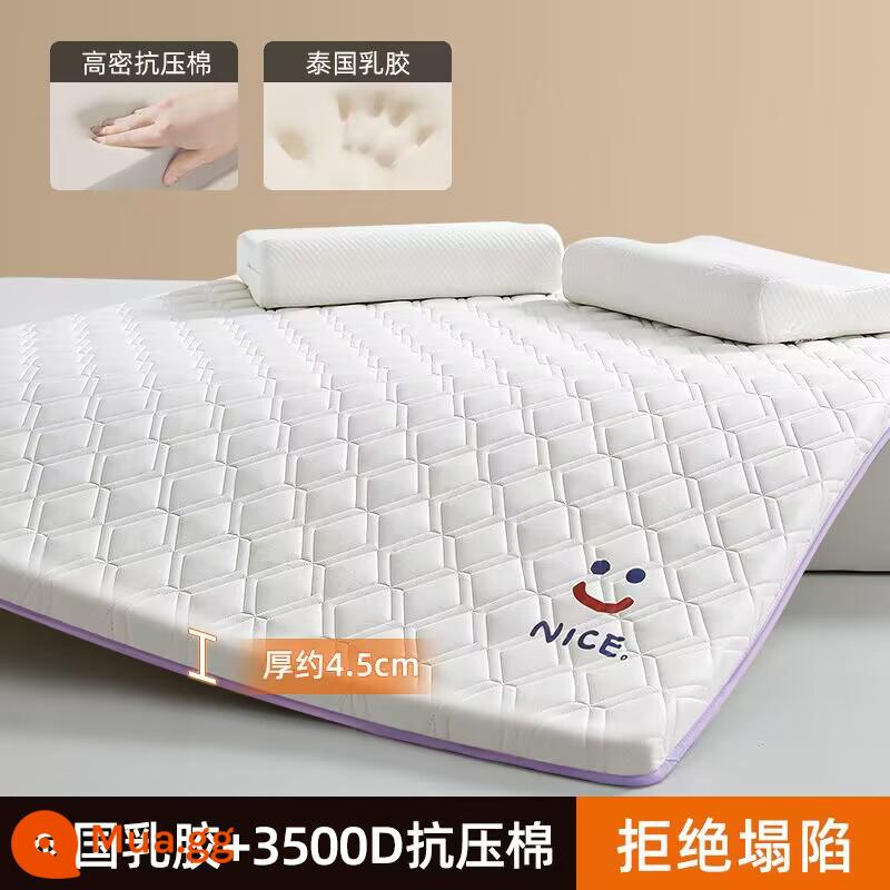 Nệm Memory Foam Đệm Phòng Ngủ Nhà Tatami Thảm Thảm Cao Su Xốp Mật Độ Cao Thảm Nệm Nệm Nệm - Mặt cười trắng - dày khoảng 4.5cm - Nệm cao su Thái Lan loại A