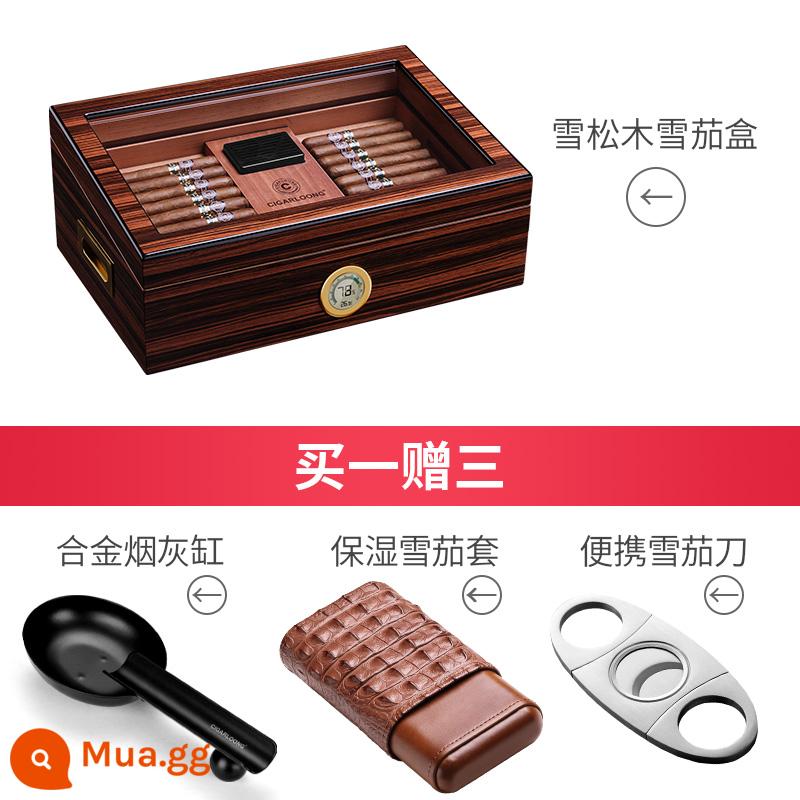 Hộp xì gà CIGARLOONG hộp giữ ẩm xì gà gỗ tuyết tùng hộp giữ ẩm xì gà tủ đựng xì gà - (Khuyến nghị 2) Sơn đàn piano