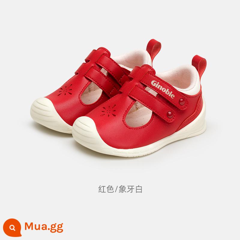 Konipu 2022 Summer Key Shoes Baby Step By Baby Learning Sandal Nam Sweet Shoes TXGB1981 - đỏ/ngà