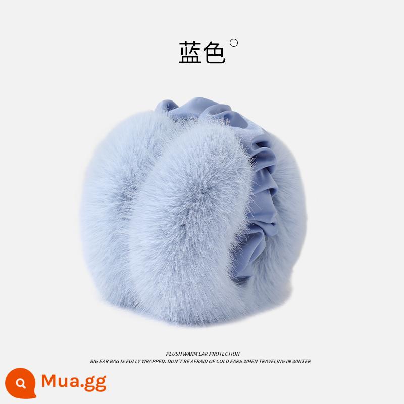 Earmuffs Winter Women's Earmuffs New Ear Warms Đi xe đạp Antifreeze Ear Covers Cold Warm Ear Packs Bảo vệ tai Dễ thương Sang trọng - màu xanh da trời