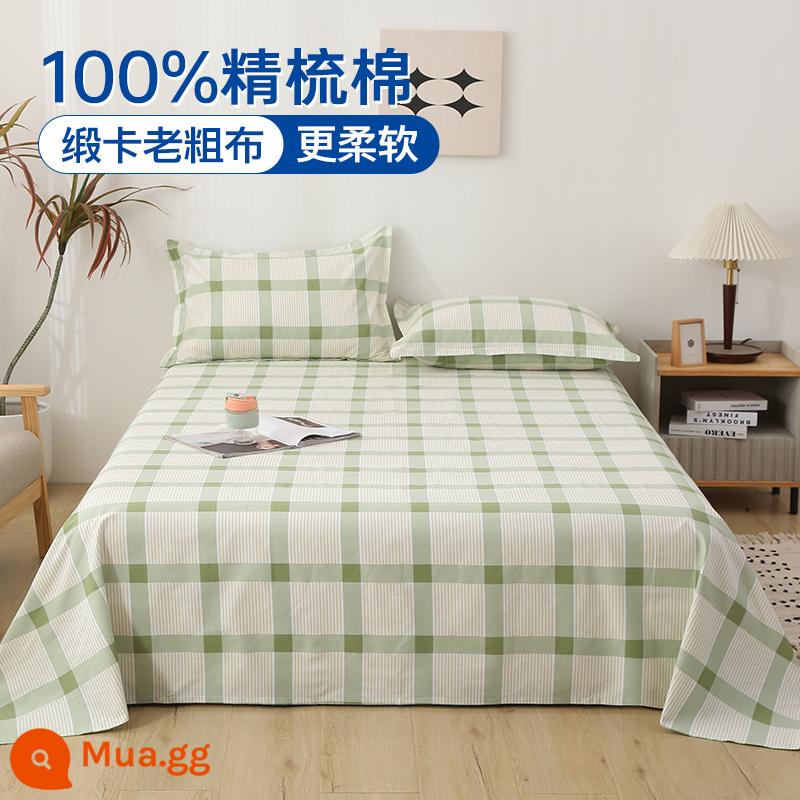 Cotton nguyên chất dày cũ vải thô giường đơn mảnh 100 cotton trẻ em chăn đơn ký túc xá sinh viên đơn 3 mảnh vải bố - Allen [mềm mại và thân thiện với làn da]