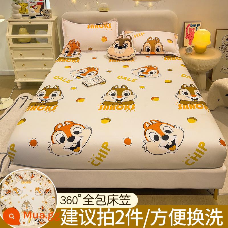 Disney Trang Bị Tấm Đơn Bộ Drap Giường 2023 Mới Giường Simmons Nệm Túi Ngủ Không Nguyên Chất Cotton Chăn Ga Gối - Sweet Chinchilla [Được ủy quyền chính thức bởi Disney]