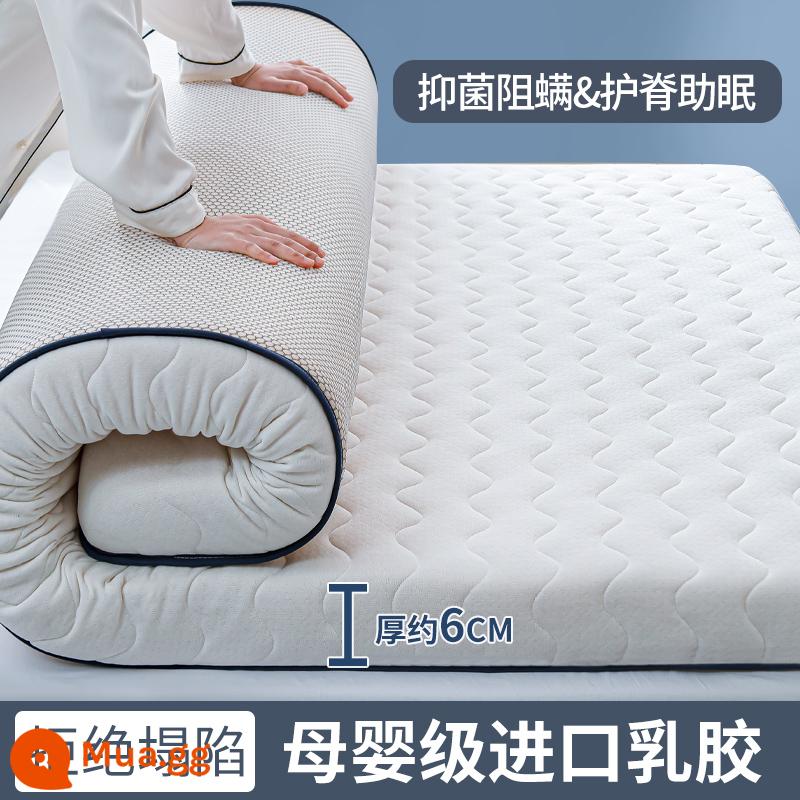 Nệm Cao Su Mềm Đệm Cho Thuê Nhà Đặc Biệt Ký Túc Xá Sinh Viên Đơn Xốp Nệm Nệm Tatami Tầng Thảm Ngủ - Mẫu một mặt - tôn trắng - dày khoảng 6cm [đắp cao su không dễ xẹp]