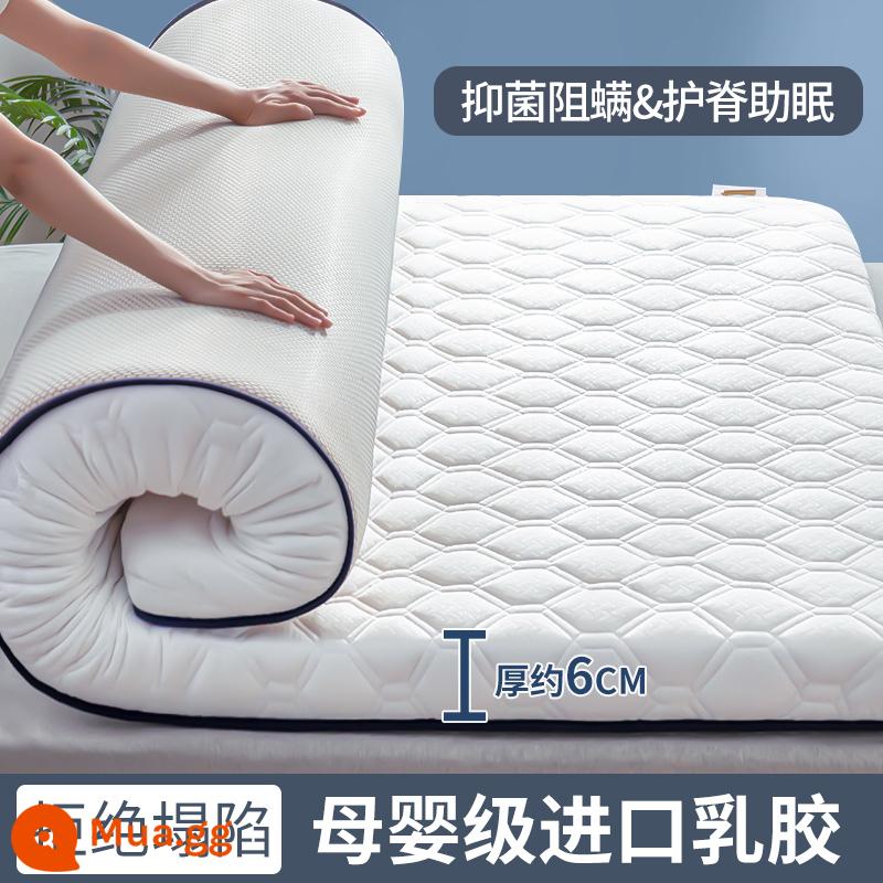 Nệm Cao Su Mềm Đệm Cho Thuê Nhà Đặc Biệt Ký Túc Xá Sinh Viên Đơn Xốp Nệm Nệm Tatami Tầng Thảm Ngủ - Model một mặt - màu trắng trang nhã - dày khoảng 6cm [đắp cao su không dễ xẹp]