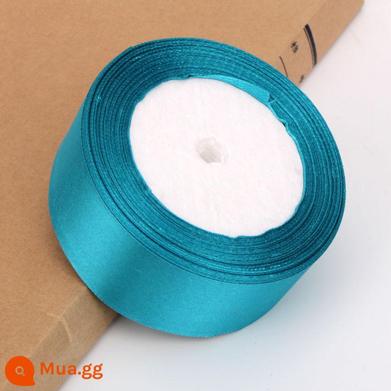 4Cm Ruy Băng Hoa Hoa Hồng Trang Trí Handmade DIY Dây Bện Tặng Ruy Băng Đỏ Nơ Satin - Peacock Blue (ba cuộn bất kỳ có giá 3,5 nhân dân tệ mỗi cuộn)