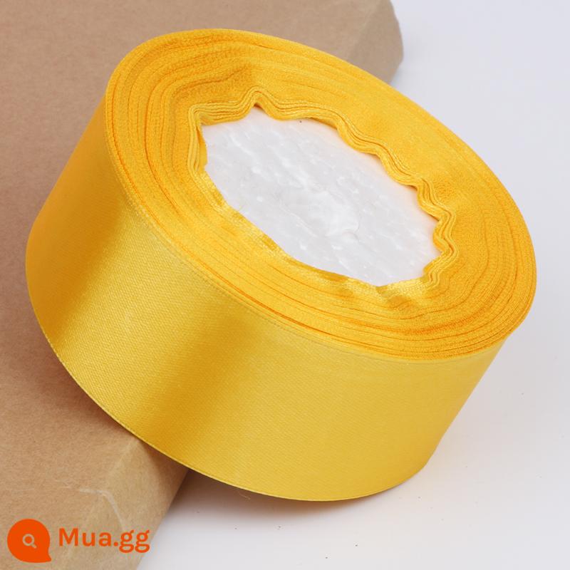 4Cm Ruy Băng Hoa Hoa Hồng Trang Trí Handmade DIY Dây Bện Tặng Ruy Băng Đỏ Nơ Satin - Màu vàng (ba cuộn bất kỳ có giá 3,5 nhân dân tệ mỗi cuộn)