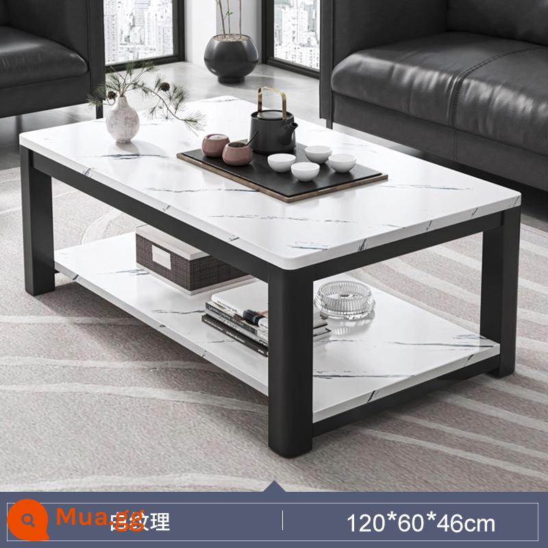 Bàn cà phê căn hộ nhỏ bàn cho thuê nhà đơn giản hiện đại tối giản sofa bên một vài phòng khách đơn giản bàn cà phê gia đình bàn trà - [Mô hình ngoại thương⭐]Kết cấu màu trắng 120 * 60 * 46cm