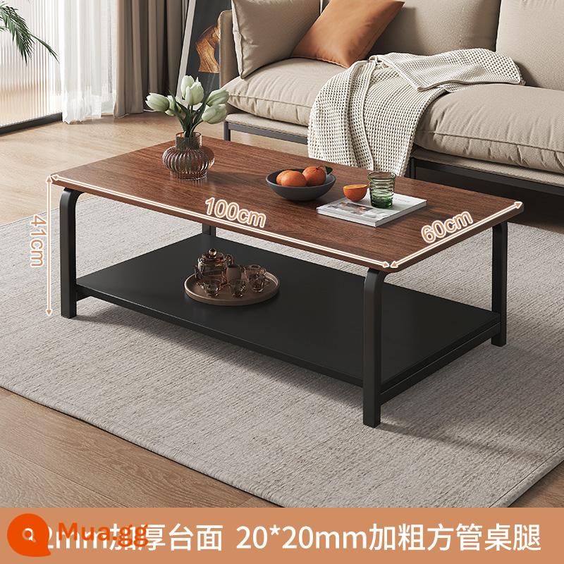 Bàn cà phê căn hộ nhỏ bàn cho thuê nhà đơn giản hiện đại tối giản sofa bên một vài phòng khách đơn giản bàn cà phê gia đình bàn trà - [Phong cách mới 2023] Quả óc chó đen Bắc Mỹ 100*60*42cm