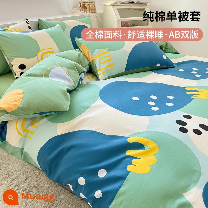 Nhỏ tươi vỏ chăn 100 cotton 150x200 mảnh đơn ký túc xá sinh viên vỏ chăn đơn 200x230 chăn - Sydney Green [thân thiện với làn da và thoáng khí]