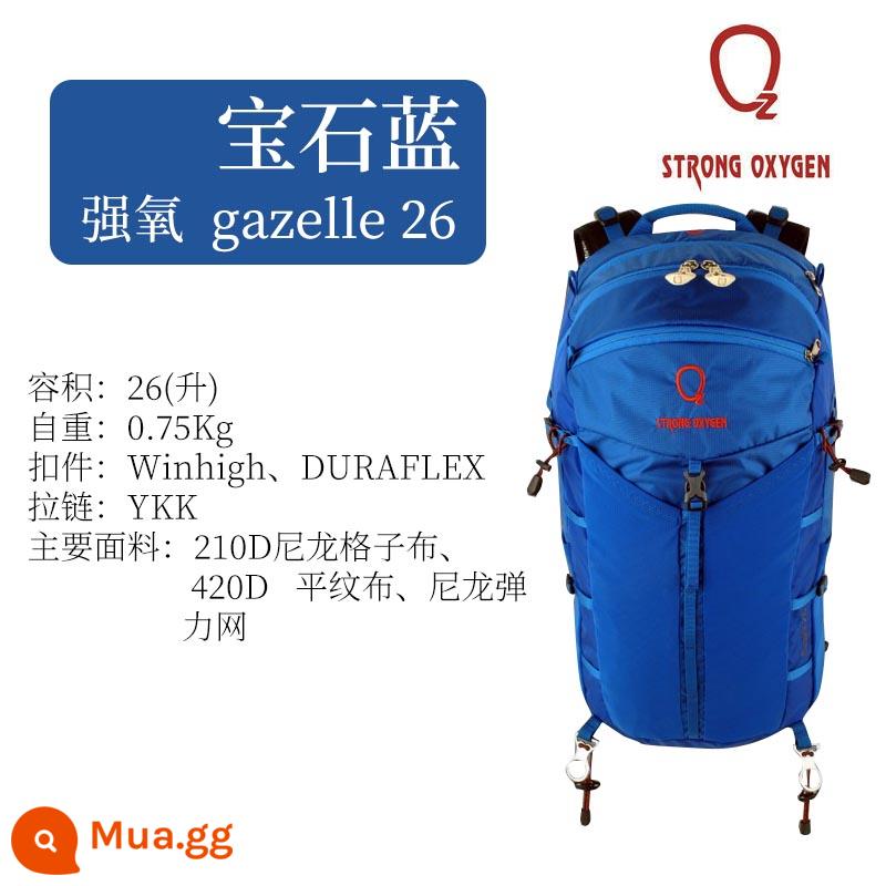 Oxy Mạnh Túi Leo Núi Linh Dương 26L36L Ngoài Trời Cặp Đôi Ba Lô Du Lịch Nhẹ Đi Bộ Đường Dài Giải Trí Ba Lô Mới - Màu xanh sapphire phong cách mới (26L) một kích thước phù hợp với tất cả