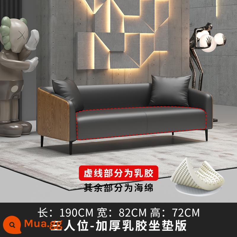 SF Miễn Phí Vận Chuyển Sofa Văn Phòng Kinh Doanh Đơn Giản Bàn Kết Hợp Bộ Hiện Đại Tiếp Tân Đơn Giải Trí Phòng Tiếp Tân - Xe ba chỗ màu xám đậm [đệm ghế cao su]