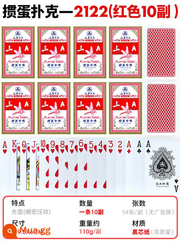 Sỉ full box 100 đôi xi cao cấp custom xi 3a xi chữ to chất lượng cao - Giấy Egg Poker Red (10 Đôi) Lõi Đen của Đức