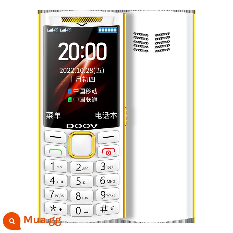 [24h] Điện thoại 4G full Netcom Duowei W580 chính hãng cho người già Chế độ chờ siêu lâu cho người già màn hình lớn ký tự to giọng nói to nam nữ phiên bản viễn thông nút bấm thông minh dành riêng cho sinh viên - Trắng