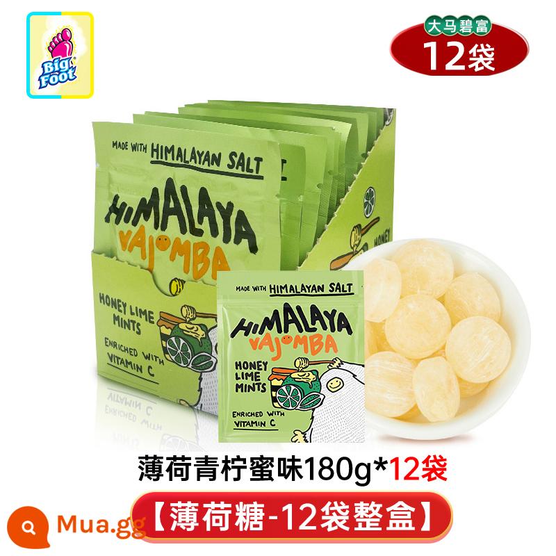 Bifu Himalaya Sal Kẹo bạc hà chanh muối Kẹo muối biển Thương hiệu kẹo Bifu Hương vị chanh mật ong - [12 túi + 1 túi tặng kèm] Hương chanh bạc hà*12