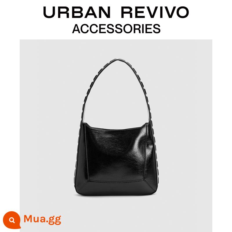 Túi tote đeo vai URBAN REVIVO2023 phong cách mùa thu mới thời trang dành cho nữ thiết kế đơn giản UAWB30071 - đen