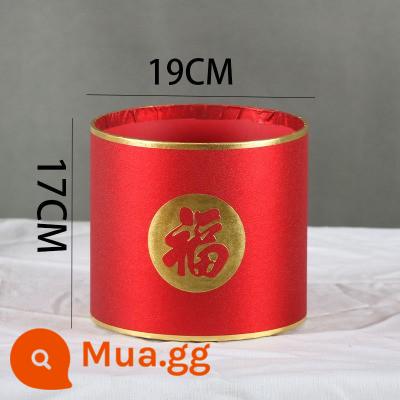 Vàng mô phỏng hoa khô Chúc Tết xô cắm hoa phòng khách lá vàng phụ kiện tài lộc trái cây Hoa đêm giao thừa - Xô phước lành lớn màu đỏ sẫm