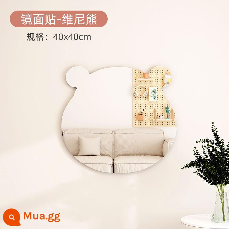 Gương mềm treo tường tự dính gương toàn thân treo tường nhà acrylic cao cấp gương dán tường dán toàn thân ống kính - Miếng dán gương Winnie the Pooh 40*40cm [Hình ảnh HD, đảm bảo hư hỏng]