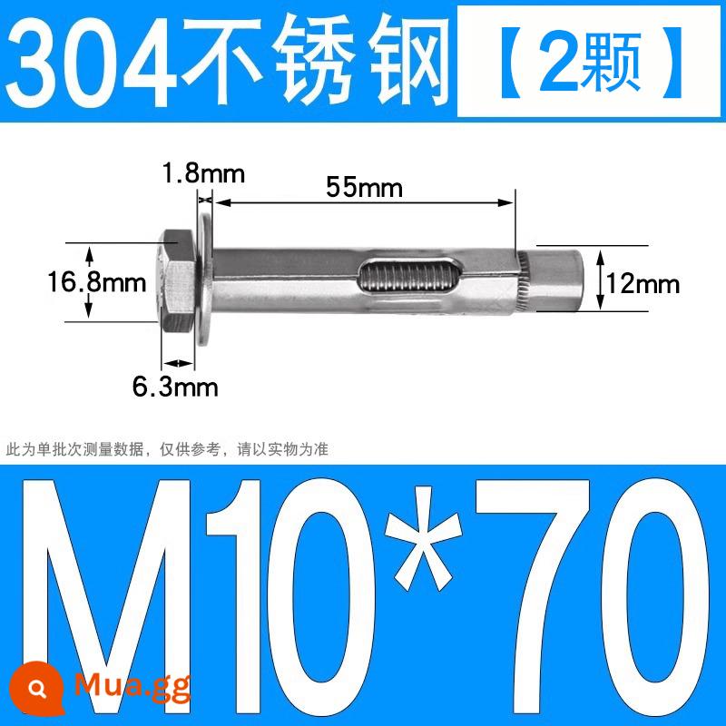 Vít nở kéo sắt mạ kẽm ống nổ vít neo Vít nở M6M8M10M12M14M16M18M20 - 304 lục giác M10*70[2 cái]