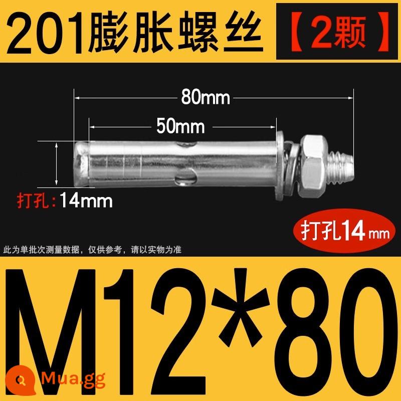 Vít nở kéo sắt mạ kẽm ống nổ vít neo Vít nở M6M8M10M12M14M16M18M20 - 201-M12*80[2 chiếc]