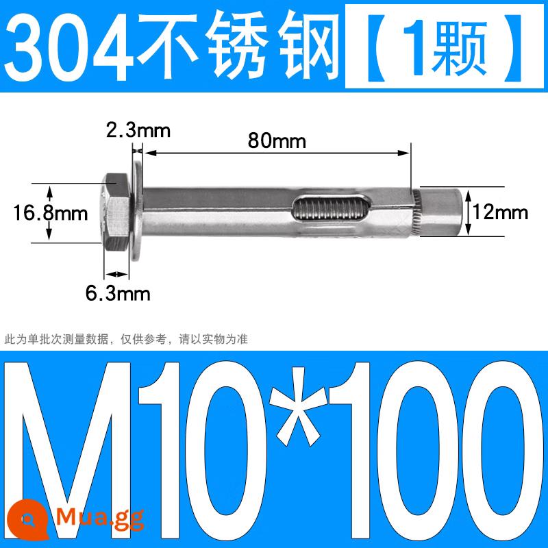 Vít nở kéo sắt mạ kẽm ống nổ vít neo Vít nở M6M8M10M12M14M16M18M20 - 304 lục giác M10*100[1 cái]