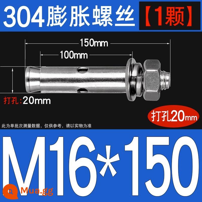 Vít nở kéo sắt mạ kẽm ống nổ vít neo Vít nở M6M8M10M12M14M16M18M20 - 304-M16*150[1 cái]