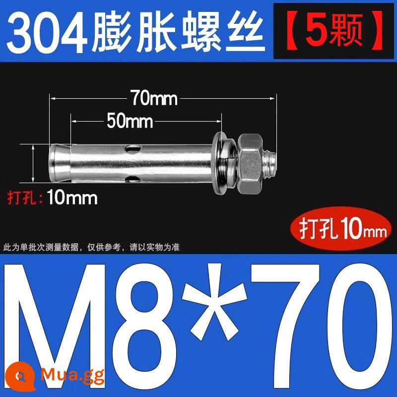 Vít nở kéo sắt mạ kẽm ống nổ vít neo Vít nở M6M8M10M12M14M16M18M20 - 304-M8*70[5 cái]