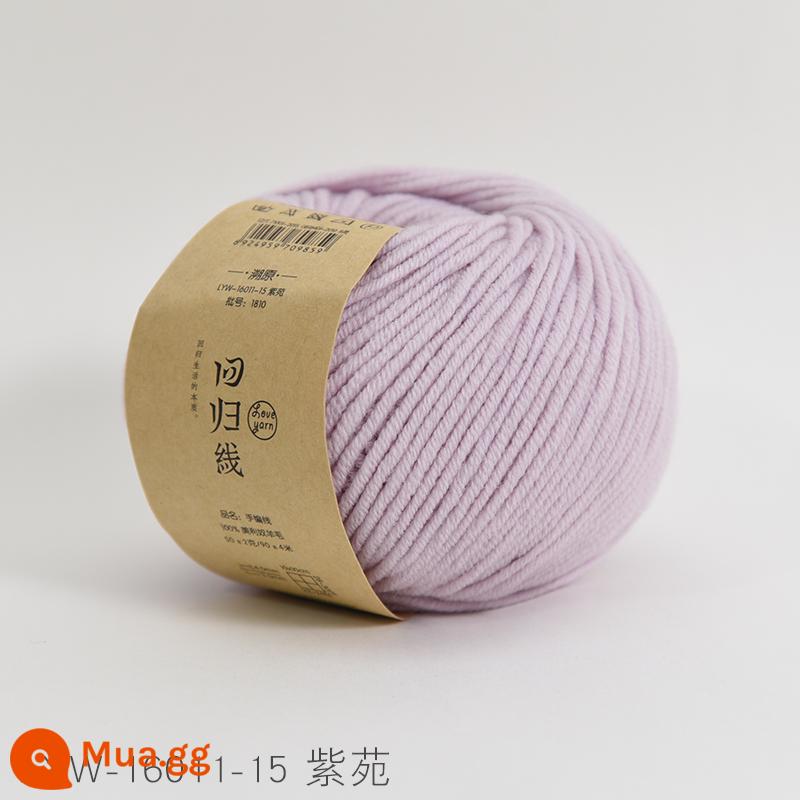 Dòng hồi quy dấu vết trở lại sợi len nguyên chất Merino nguyên chất dày vừa handmade tự làm que kim đan len khăn len bóng - Số 15-Aster