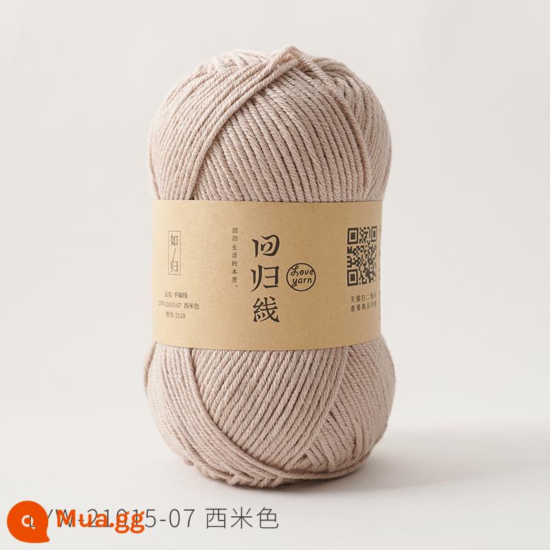 Đường hồi y như ở nhà Len em bé đan tay 70% cotton sợi dài 30% len merino mềm mịn không bai - cao lương