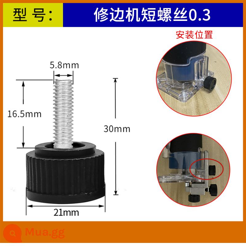 Chế Biến Gỗ Cắt Tỉa Phụ Kiện Máy Cắt Tỉa Máy Trong Suốt Đế Giường Túi Vỏ Máy Bay Khung Cắt Tỉa Hướng Dẫn Chuyển Đổi - Máy cắt tỉa màu nâu vít ngắn 0,3