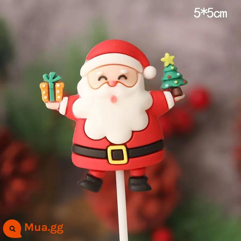 Internet nổi tiếng Giáng Sinh trong suốt di động xô trang trí bánh Ông Già Noel nai sừng tấm kem dâu xô món tráng miệng hộp đóng gói - màu vàng