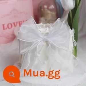 Hộp đóng gói bánh cupcake ngày phụ nữ Hộp đóng gói Thẻ chèn trang trí ngày của Nữ hoàng hạnh phúc - 3 dải ruy băng nơ 2 lớp đã hoàn thiện