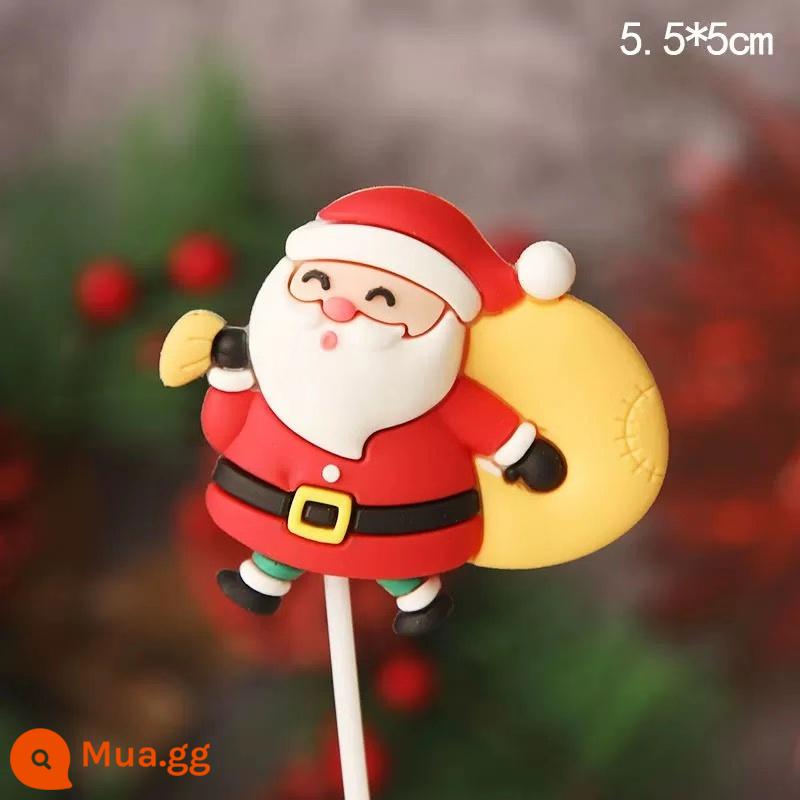 Internet nổi tiếng Giáng Sinh trong suốt di động xô trang trí bánh Ông Già Noel nai sừng tấm kem dâu xô món tráng miệng hộp đóng gói - vàng