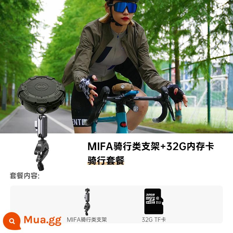 MIFA âm thanh ngoài trời di động đi bộ đường dài và cắm trại thẻ mini di động loa siêu trầm loa Bluetooth không dây - Xanh ô liu [Gói đạp xe]