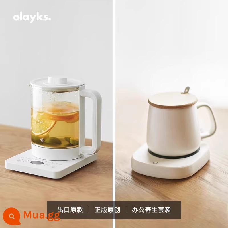 olayks nhiệt độ không đổi coaster sưởi ấm hiện vật sữa cốc ấm 55 độ ấm coaster cơ sở sưởi ấm cách nhiệt 55 ℃ - [Bộ sức khỏe] Nồi sức khỏe 1.5L (có bộ lọc) + Đế lót ly giữ ấm